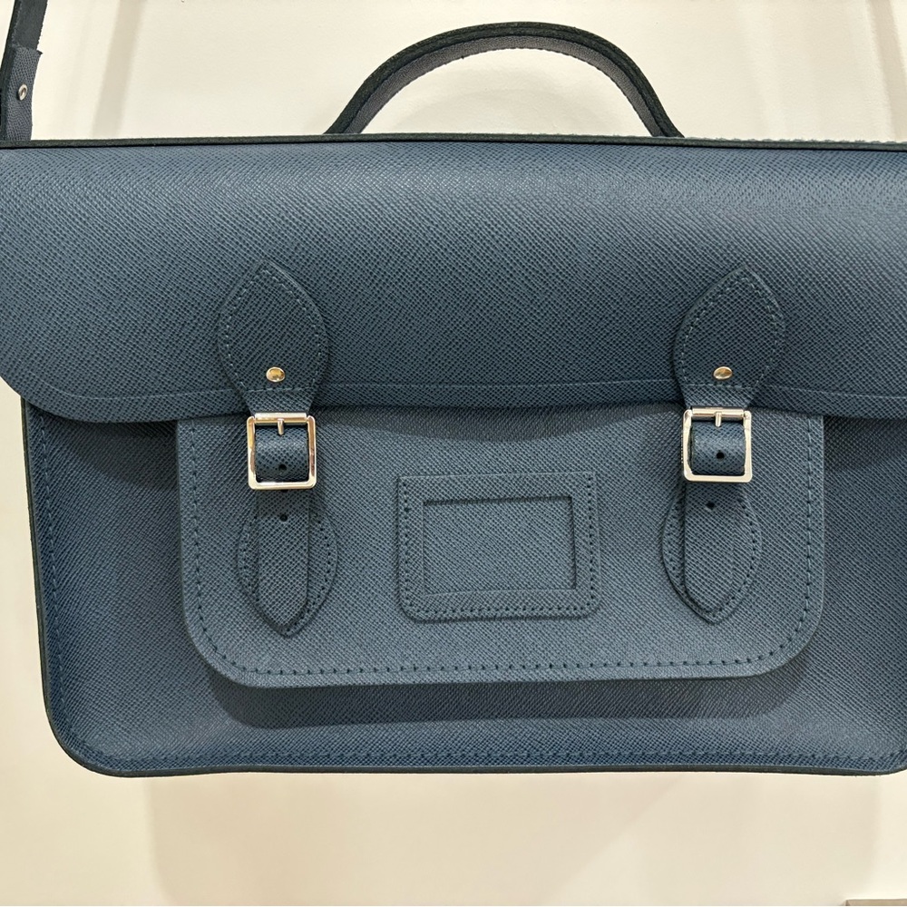The Cambridge Satchel Company Blue Leather Briefcase
